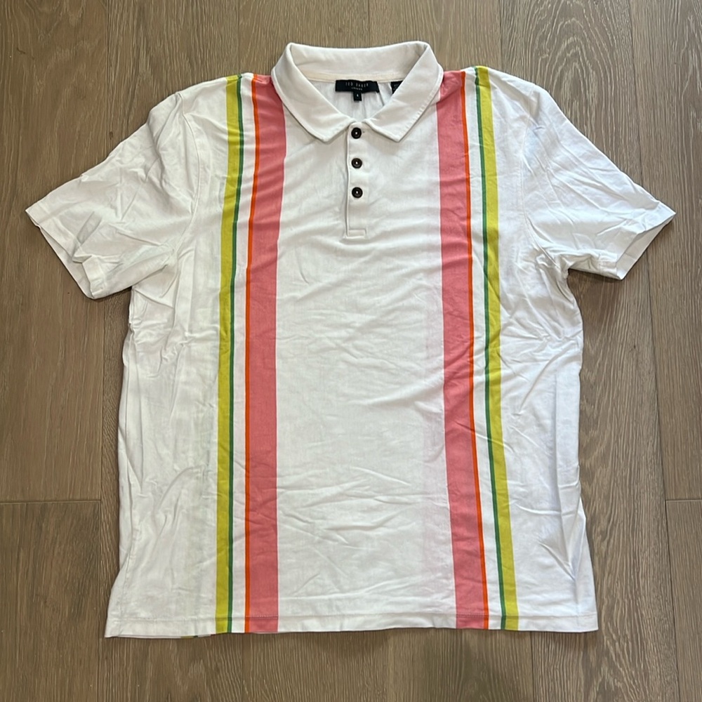 Ted Baker London Polo // Size 4 (Large) // Multi Color